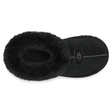 Load image into Gallery viewer, Black With Fuzzy Collar UGG Women&#39;s Tazzette Suede Slipper Top View

