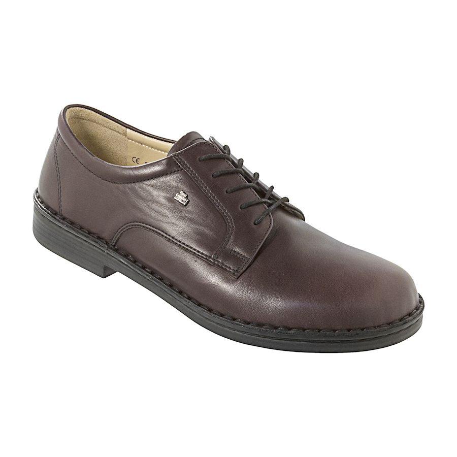 Chianti Brown With Black Sole Finn Comfort Men's Milano Leather Dress Casual Oxford