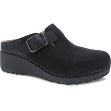 Load image into Gallery viewer, Black Dansko Women&#39;s Caia Nubuck And Leather Casual Mule Profile View
