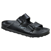 Load image into Gallery viewer, Black Birkenstock Men&#39;s Arizona Eva Double Strap Sandal Profile View
