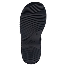 Load image into Gallery viewer, Black Ara Women&#39;s Anaheim Nubuck And Mesh Triple Strap Sandal Sole View
