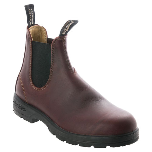 Redwood Brown With Black Sole And Goring Blundstone Men's Super 550 Series Water Resistant Leather Slip On Boot