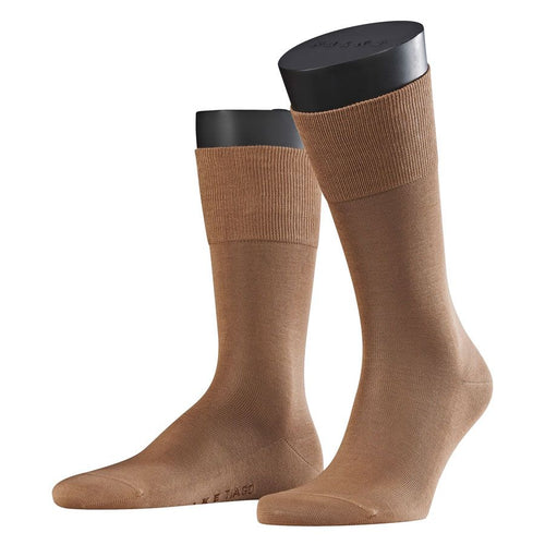 Camel Tan Falke Men's Tiago Short Calf Length Cotton Socks