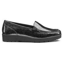 Load image into Gallery viewer, Black Ara Women&#39;s Dewitt Murano Leather Dressy Slip On Loafer Side View
