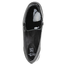 Load image into Gallery viewer, Black Ara Women&#39;s Dewitt Murano Leather Dressy Slip On Loafer Top View
