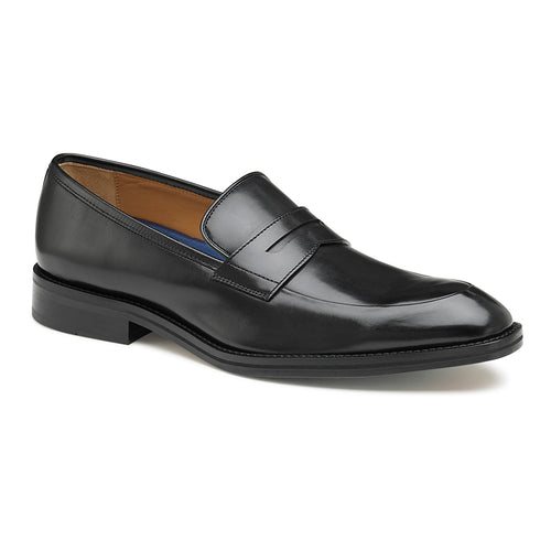 Black Johnston And Murphy Men's Meade Penny Loafer Leather Dress 