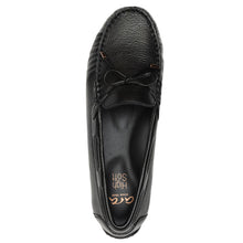 Load image into Gallery viewer, All Black Ara Women&#39;s Amarillo Leather Moccasin Loafer With Tassel Top View

