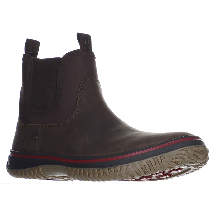 Dark Brown With Tan Sole Pajar Men's Waterproof Leather Chukka Boot Profile View
