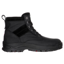 Load image into Gallery viewer, Black Pajar Women&#39;s Waterproof Leather With Suede And Nylon Winter Combat Boot Side View
