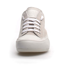 Load image into Gallery viewer, Dust Beige With White Sole And Laces Women&#39;s Candice Cooper Rock S Suede Casual Sneaker Front View
