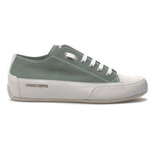 Load image into Gallery viewer, Sage Green With White Sole And Laces Women&#39;s Candice Cooper Rock S Suede Casual Sneaker Side View

