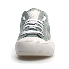 Load image into Gallery viewer, Sage Green With White Sole And Laces Women&#39;s Candice Cooper Rock S Suede Casual Sneaker Front View
