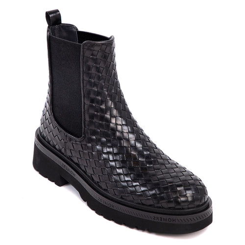 Black Homers Women's 20357 Siena Quilted Leather Chelsea Boot