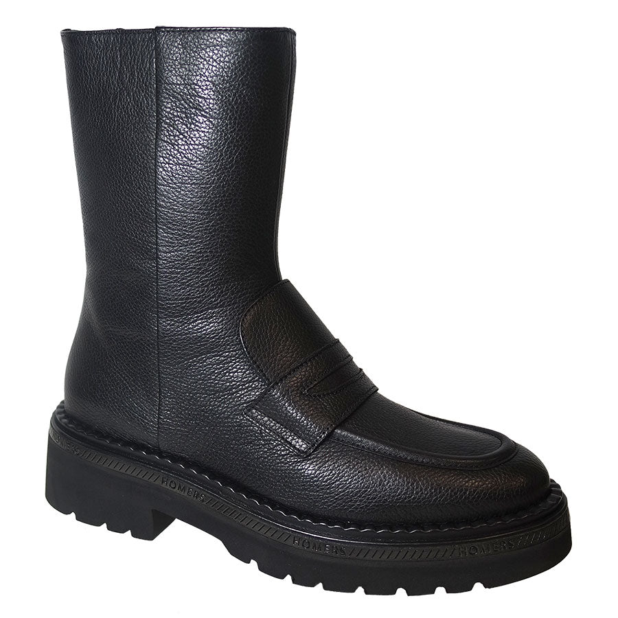 Negro Black Homers Women's Siena 20868 Leather Mid Height Boot