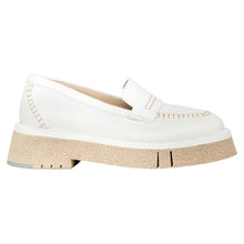Load image into Gallery viewer, Blanco White Homers Women&#39;s 20992 Penny Loafer Profile View
