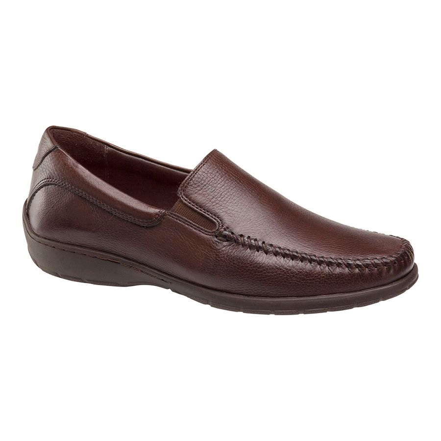 Mahogany Reddish Brown Johnston And Murphy Men's Crawford Venetian Leather Dress Casual Loafer