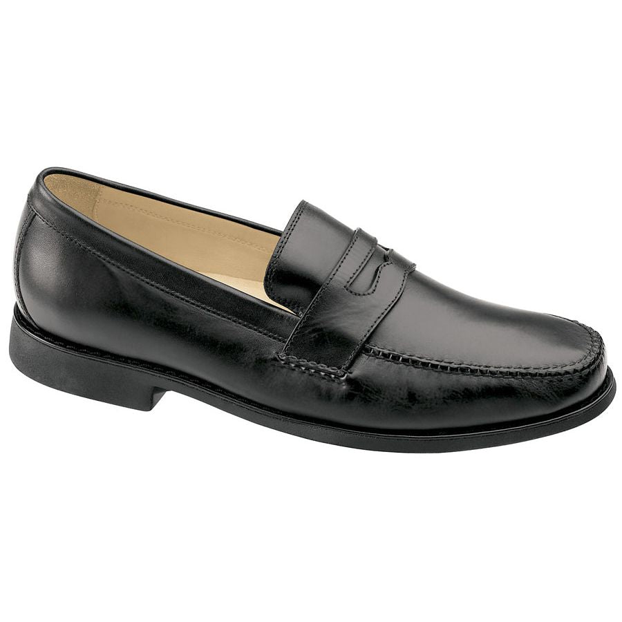 Black Johnston And Murphy Men's Ainsworth Leather Dress Casual Penny Loafer