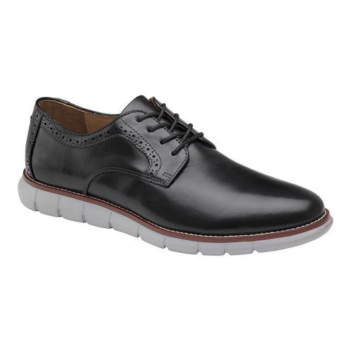 Black With Grey Sole Johnston And Murphy Men's Holden Plain Toe Leather Casual Oxford