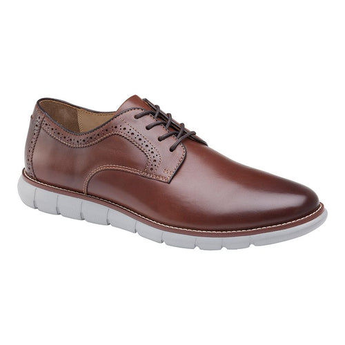 Mahogany Brown With Grey Sole Johnston And Murphy Men's Holden Plain Toe Leather Casual Oxford