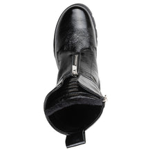 Load image into Gallery viewer, Black Ara Women&#39;s Deon Patent Leather Zip Up Bootie Top View
