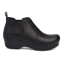 Load image into Gallery viewer, Black Dansko Women&#39;s Frankie Leather Pull On Ankle Bootie Side View

