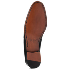 Load image into Gallery viewer, Black To Boot New York Men&#39;s Ravello Leather Dress Moccasin Sole View
