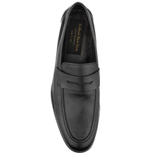 Load image into Gallery viewer, Black To Boot New York Men&#39;s Ravello Leather Dress Moccasin Top View
