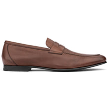 Load image into Gallery viewer, Bruciato Brown To Boot New York Men&#39;s Ravello Leather Dress Moccasin Side View
