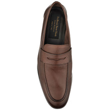 Load image into Gallery viewer, Bruciato Brown To Boot New York Men&#39;s Ravello Leather Dress Moccasin Top View
