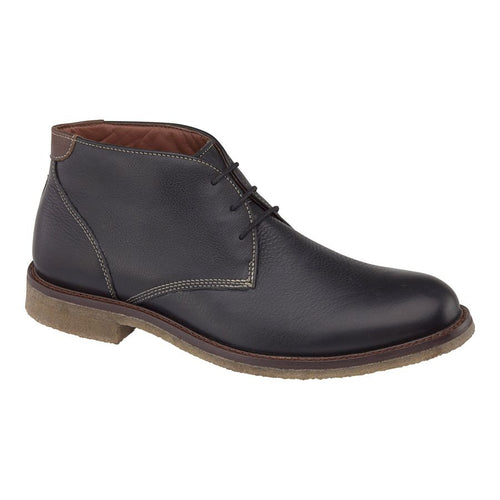 Black With Brown Johnston And Murphy Men's Copeland Chukka Water Resistant Leather Boot