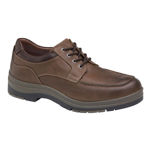 Brown With Black Johnston And Murphy Men's Cahill Cob Toe Waterproof Leather Casual Oxford