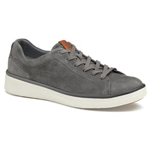 Load image into Gallery viewer, Grey With White Sole Johnston And Murphy Men&#39;s XC4 Foust Lace To Toe Waterproof Nubuck Casual Sneaker Profile View
