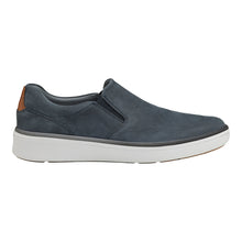 Load image into Gallery viewer, Blue With White Sole Johnston And Murphy Men&#39;s XC4 Foust Lace To Toe Waterproof Nubuck Casual Slip On Sneaker Side View
