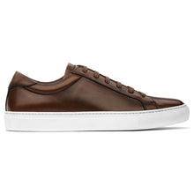 Load image into Gallery viewer, Cognac Brown With White Sole To Boot New York Men&#39;s Sierra Leather Casual Sneaker Side View
