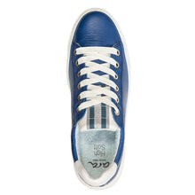 Load image into Gallery viewer, Blue and White Ara Women&#39;s Camden Leather Casual Sneaker Top View
