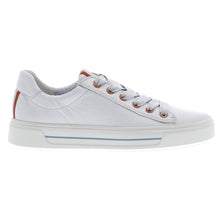 Load image into Gallery viewer, White Ara Women&#39;s Camden Calf Leather Casual Sneaker Side View
