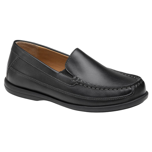 Black Johnston And Murphy Boy's Bk Locklin Leather Dress Casual Loafer