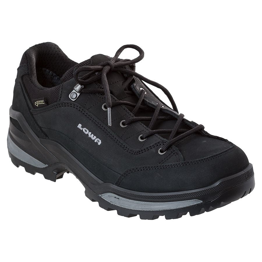 Black With Grey Lowa Men's Renegade GTX Low Waterproof Nubuck Trail Shoe