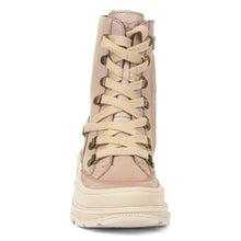 Load image into Gallery viewer, Pink With Beige Froddo Girl&#39;s Leoni Combat Boot Sizes 31 to 38 Front View
