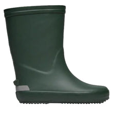 Load image into Gallery viewer, Green Naturino Boy&#39;s Rainboot Warm Rubber Sizes 24 to 28 Side View
