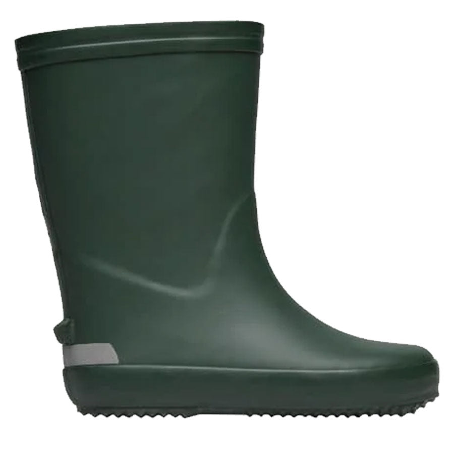 Green Naturino Boy's Rainboot Warm Rubber Sizes 24 to 28 Side View