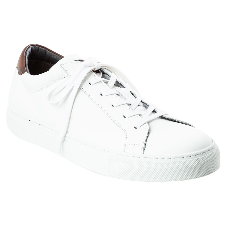 Bianco White To Boot New York Men's Knox Leather Casual Sneaker