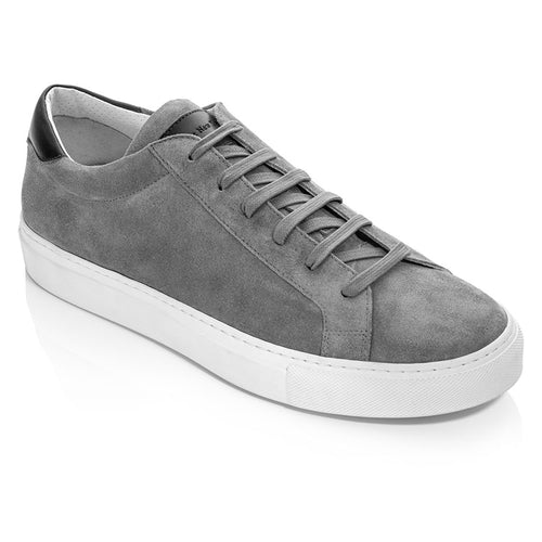 Cement Grey With White Sole To Boot New York Men's Pacer Suede Casual Sneaker Profile View