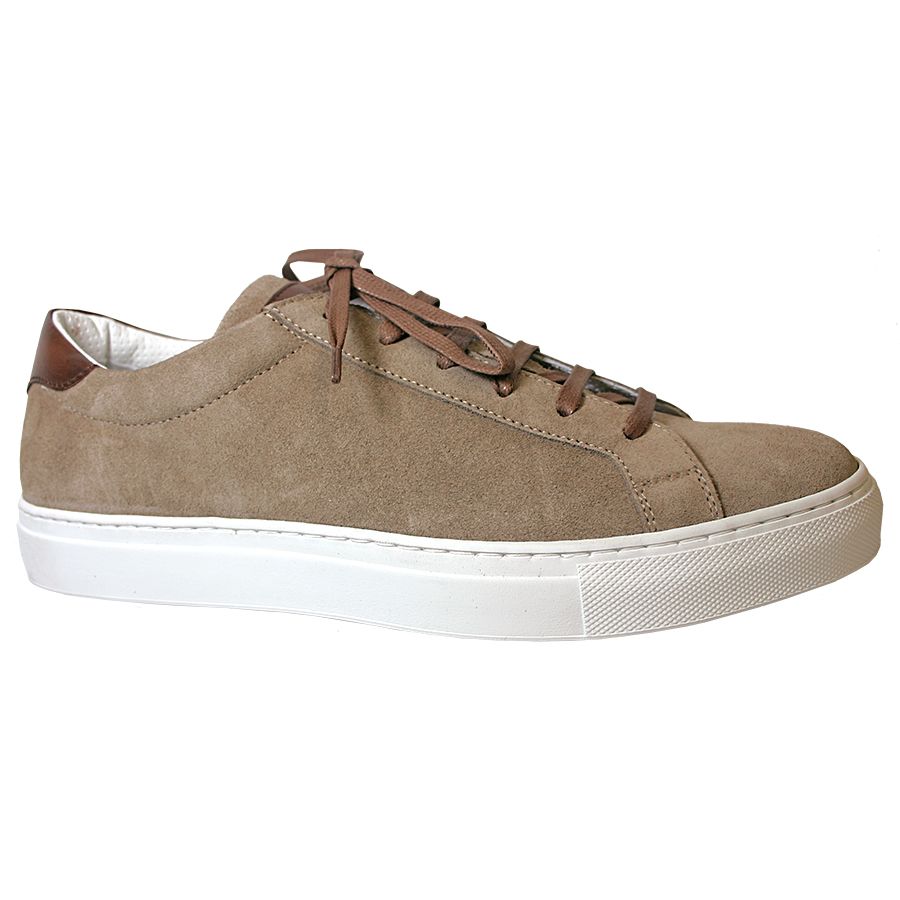 Tan Brown With White Sole To Boot New York Men's Pacer Suede Casual Sneaker