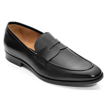 Load image into Gallery viewer, Black To Boot New York Men&#39;s Tesoro Dress Penny Loafer Profile View
