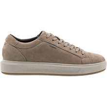 Load image into Gallery viewer, Beige With Grey Sole Ara Men&#39;s Finnick Waterproof GoreTex Nubuck Casual Sneaker Side View
