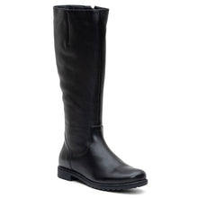 Load image into Gallery viewer, Black Ara Women&#39;s Lady Leather Knee High Boot Profile View
