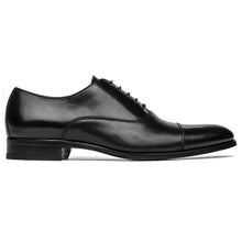 Load image into Gallery viewer, Black To Boot New York Men&#39;s Forley Leather Casual Cap Toe Oxford Side View
