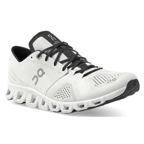 White With Black ON Men's Cloud X Mesh Athletic Sneaker
