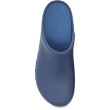 Load image into Gallery viewer, Blue Dansko Women&#39;s Kane Perforated Man Made Material Clog Top View
